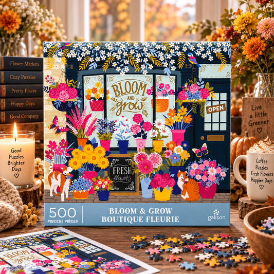 Galison Bloom & Grow 500 Piece Puzzle Galison