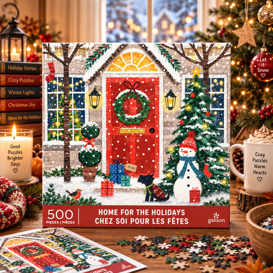 Galison Home for the Holidays 500 Piece Puzzle Galison