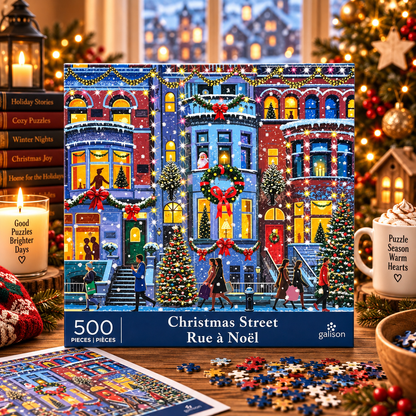 Galison Christmas Street 500 Piece Puzzle Galison
