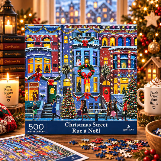 Galison Christmas Street 500 Piece Puzzle Galison