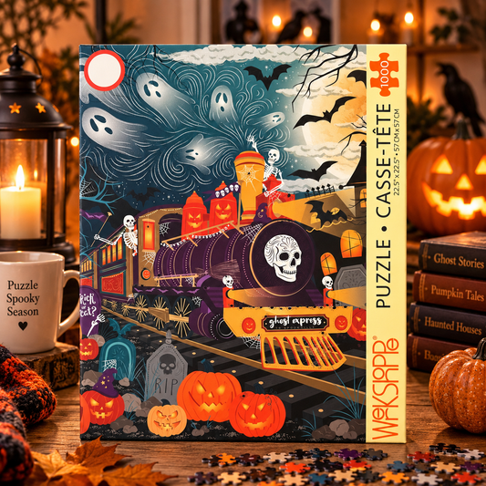 WerkShoppe Halloween Train 1000 Piece Jigsaw Puzzle WerkShoppe