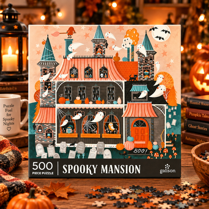 Galison Spooky Mansion 500 Piece Puzzle Galison