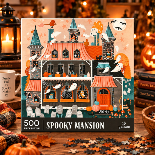 Galison Spooky Mansion 500 Piece Puzzle Galison