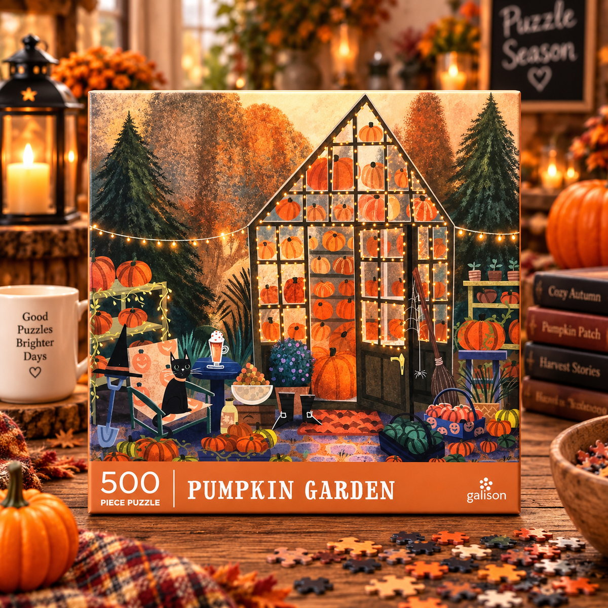 Galison Pumpkin Garden 500 Piece Puzzle Galison